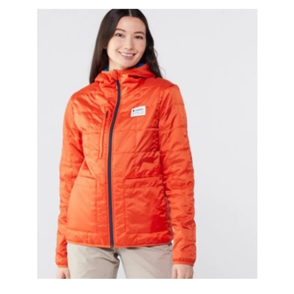 Cotopaxi Women’s Large Teca Calido Hooded Insulated Jacket NWT Blue Orange - Picture 12 of 14